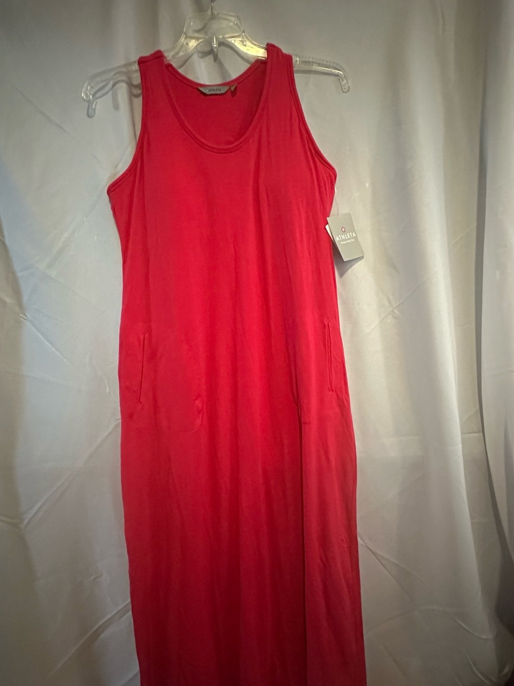 Athleta Red Sleeveless Maxi Dress